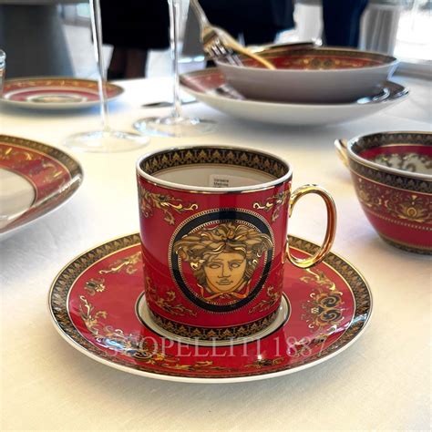 fake versace coffee cups|versace medusa drinking glasses.